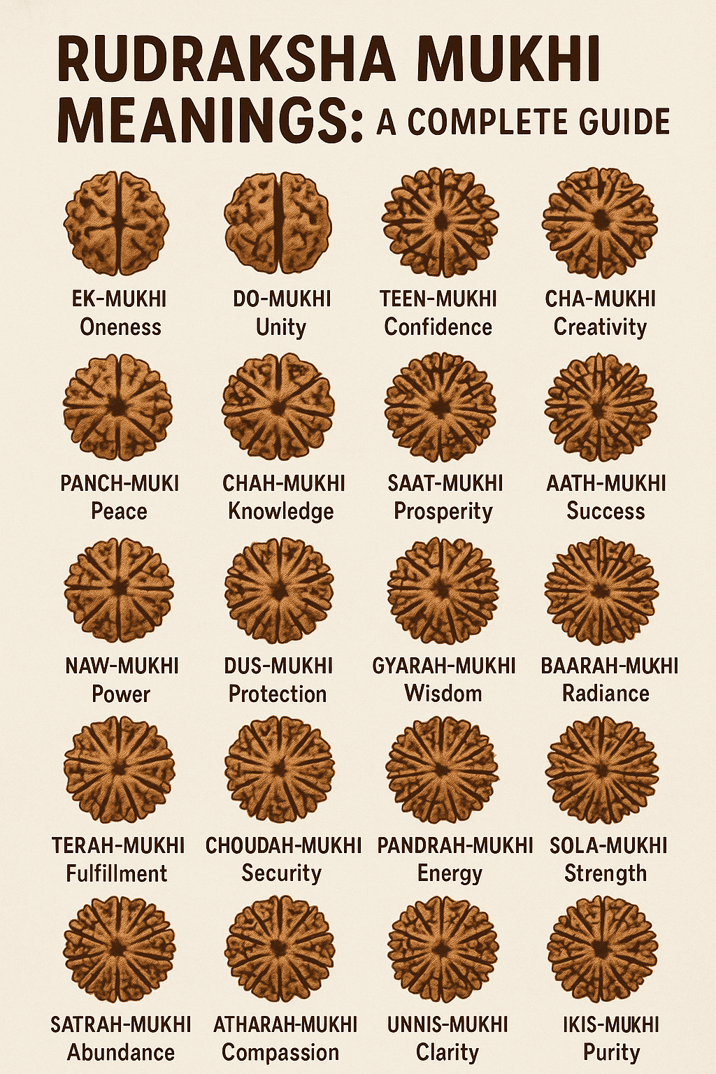 Rudraksha Mukhi Meanings: A Complete Guide